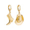 gold cowboy boot and hat dangle earrings