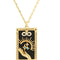 the magician gold tarot card necklace