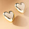 large gold puffy hearts stud earrings