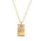 gold shadow and light tarot card necklace