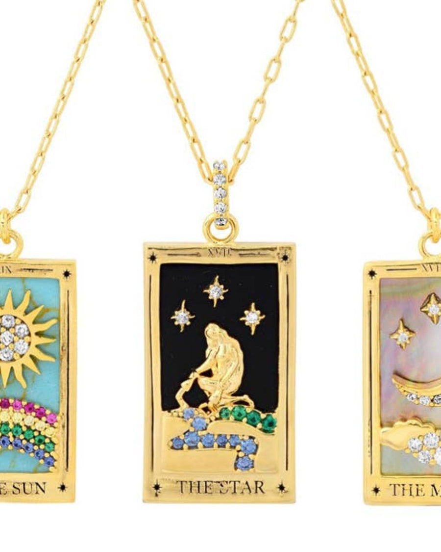 displayed the star tarot card necklace