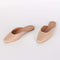 tan leather slide on mules