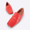 cherry red leather loafer shoe