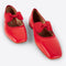 cherry red mary jane shoes with bow strap