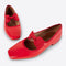 cherry red mary jane shoes with bow strap