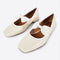 creme mary jane shoes with bow strap