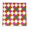 pink, orange, yellow and green diamond tea towel