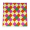 pink, orange, yellow and green diamond tea towel