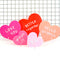 set of 5 acrylic hearts decor with sticker sayings on them