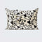 white satin pillowcase with black heart design