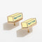 pair of stick of butter enamel earrings