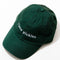 dark green baseball hat with white embroidered 'i love pickles' across the front