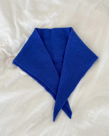 folded royal blue cashmere bandana