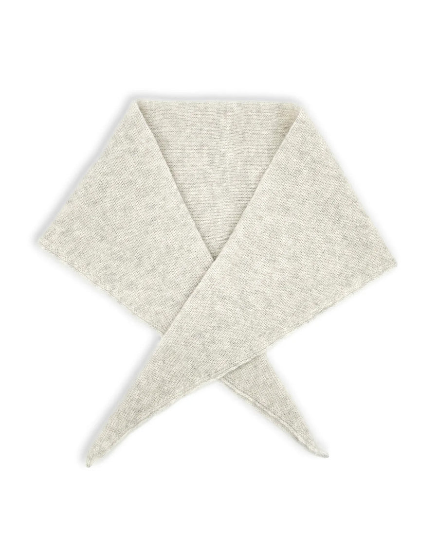 folded heather grey cashmere bandana