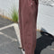 side view of model wearing chocolate arc pants with side pockets and side insert