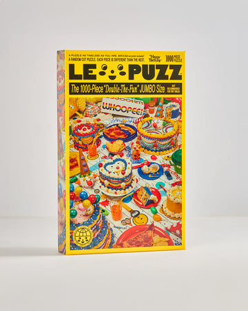 boxed le puzz 1000 piece puzzle with birthday party theme