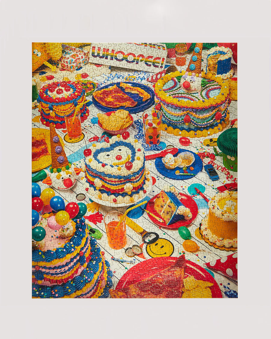 completed le puzz 1000 piece puzzle with birthday party theme