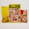 le puzz 1000 piece puzzle with pink ground and cute and colorful matchbooks, posters and bagged pieces