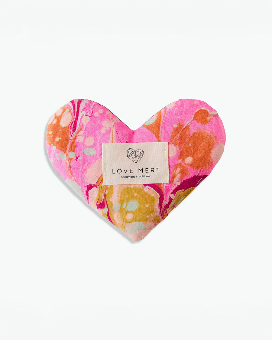 colorful swirl heart shaped eye pillow