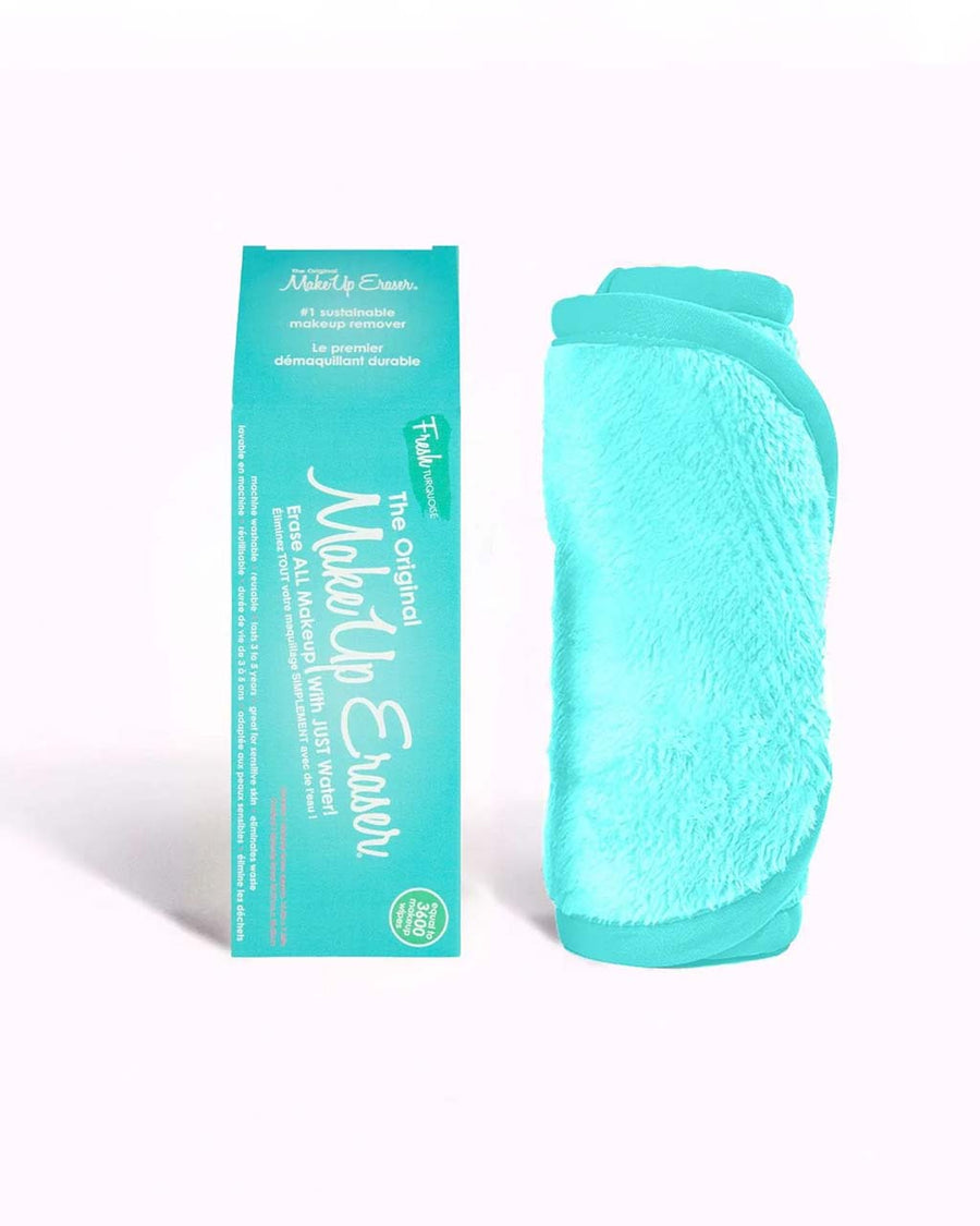 turquoise reusable makeup fabric wipe