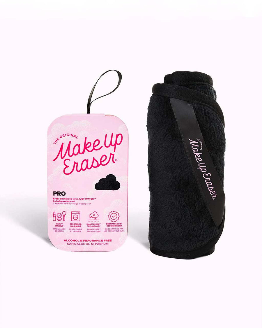 black reusable makeup fabric wipe