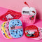 set of 7 various hello kitty reusable makeup wipes with laundry bag