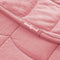 up close of pink weighted body blanket