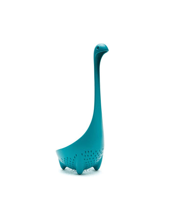 teal nessie ladle with leg shaped stand