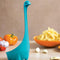 teal nessie ladle with leg shaped stand