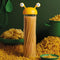 yellow monster spaghetti holder with pasta inside