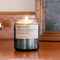 lit enoki cedar scented candle