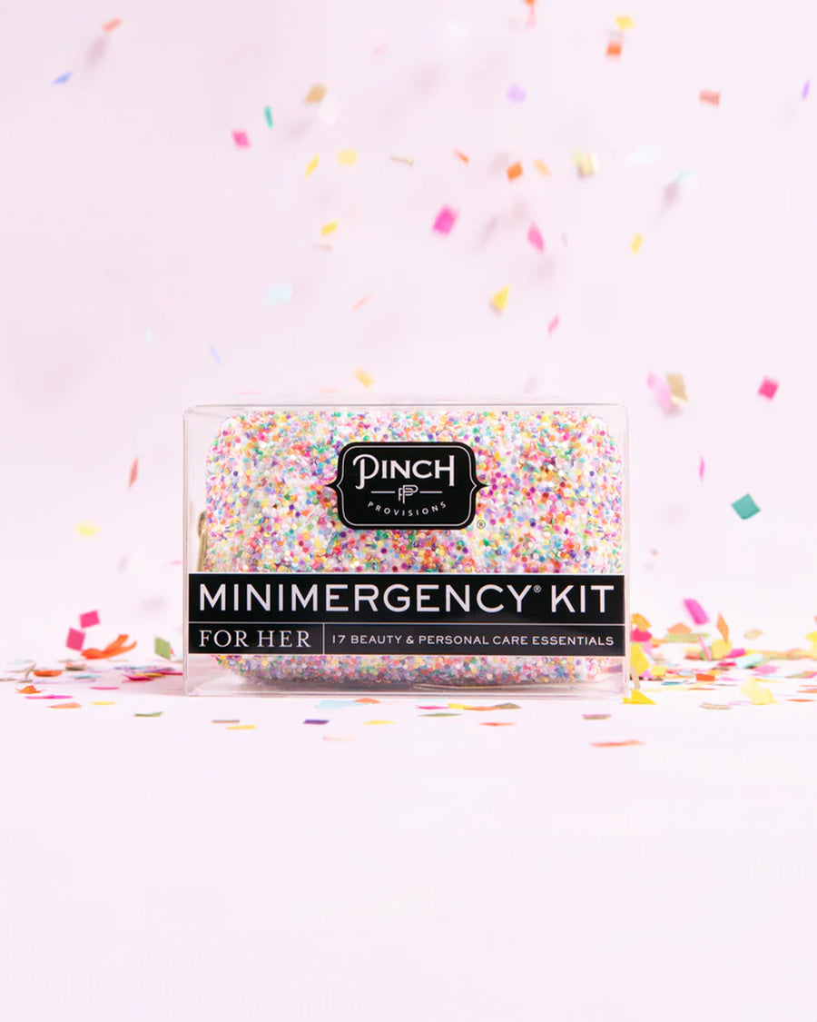 multicolor glitter minimergency kit