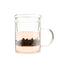 12 oz clear glass tea glass with removable infuser