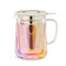 16 oz. rainbow iridescent glass teapot with infuser 