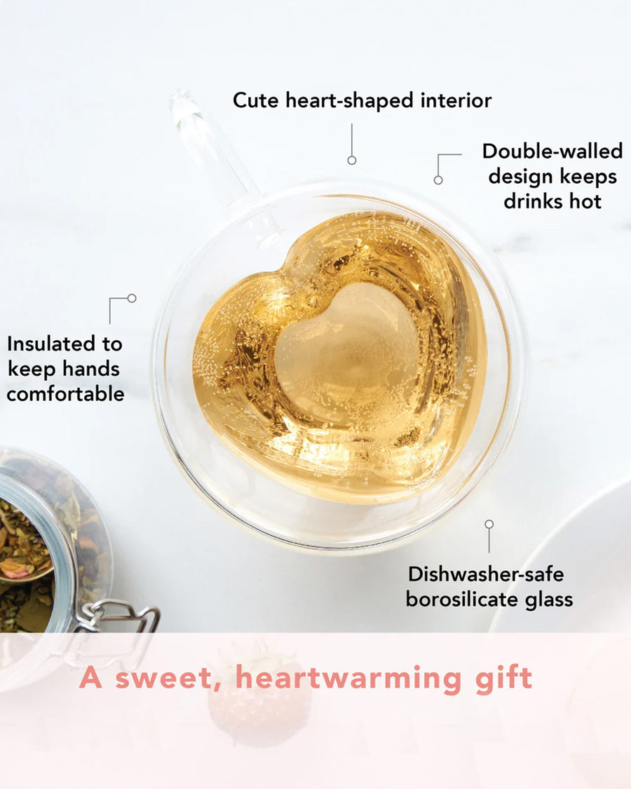 cute heart shaped interior, insulated to keep hands comfortable, dishwasher safe