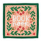 14 in. x 14 in. colorful embroidered wall hanging with 'book nook' across the front