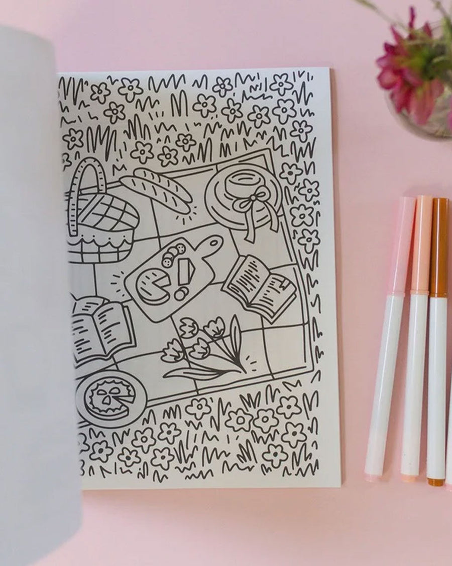 interior pages of book lover's coloring book