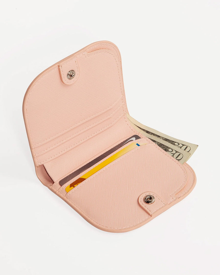 opened pink dome wallet