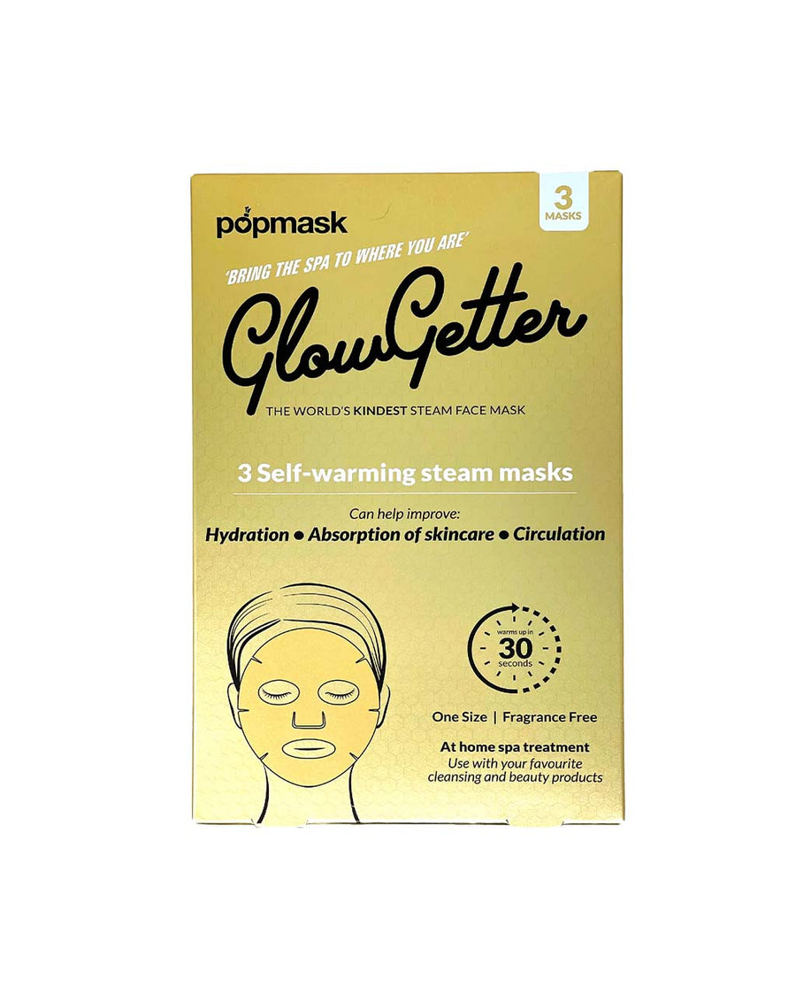 set of 3 self-warming steam masks