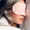 model wearing set of 5 self warming steam masks