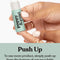 push up: to use more product, simply push up from the bottom of the recyclable cardboard tubes