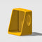 side view of mustard 3d printing modern floating wall shelf