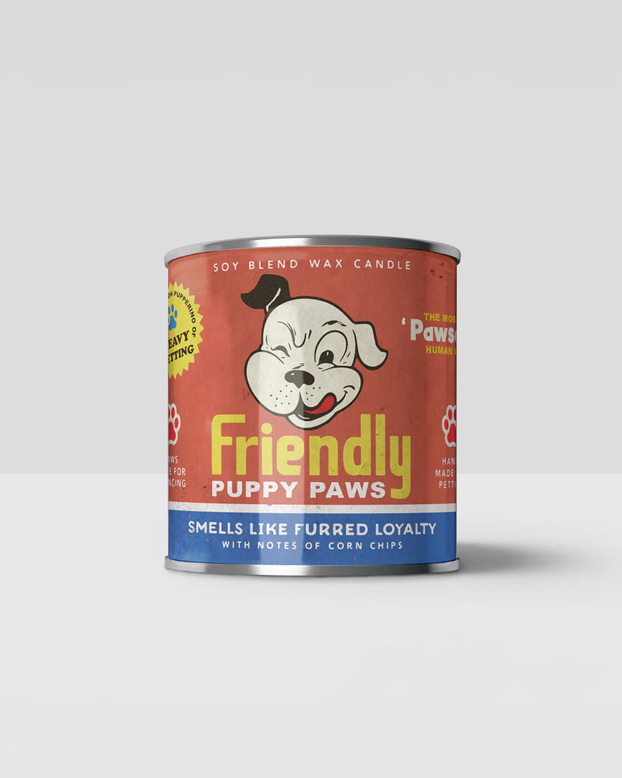 'friendly puppy paws' corn chips scented candle