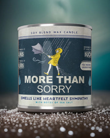 'more than sorry' sea salt scented candle