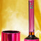 hot pink metallic lint roller and green smiley top