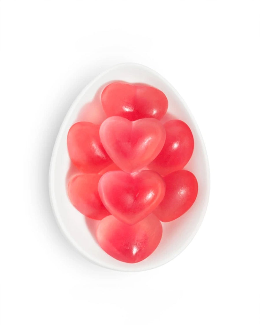 pink heart shaped gummies