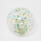 gold, mint, and lavender confetti inflatable beach ball