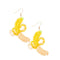 beaded banana dangle earrings