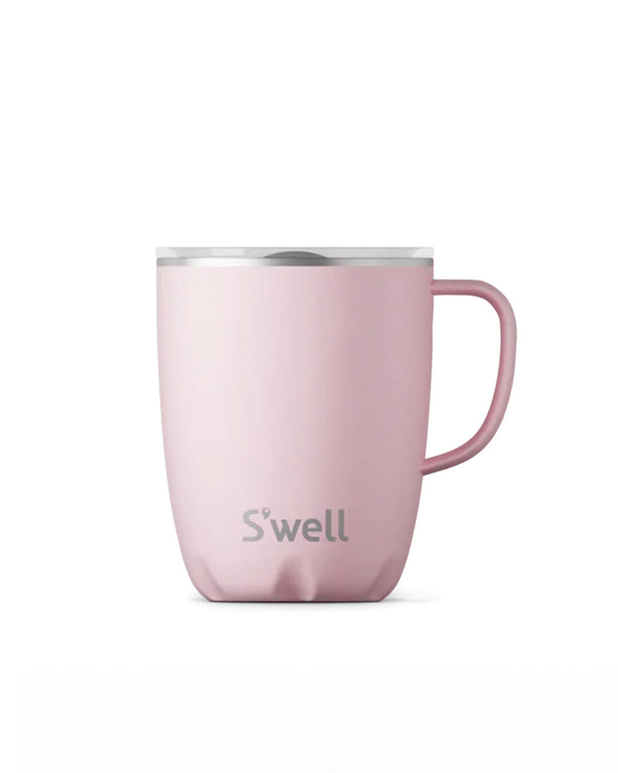 light pink stainless steel mug with lid