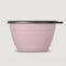 light pink salad bowl set and smaller container for dressing